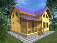 Каркасный дом 8х9 | Полутороэтажные деревянные дома и коттеджи