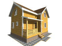 Каркасный дом 6х8 | Полутороэтажные деревянные дачные дома 6х8
